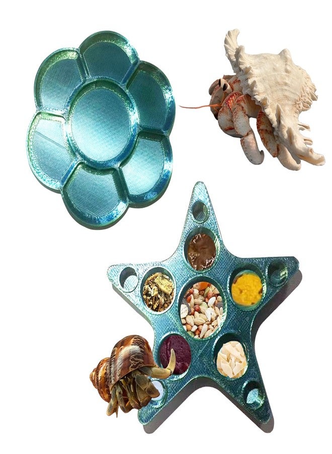 Delllala 2 Pcs Hermit Crab Food Dish & Feeding Water Bowl,Hermit Crab Tank Accessories - Image 1